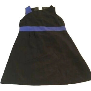 Fashion Bug Womens Dress Modern Work Party Design Black and Blue Sz 18W NWT